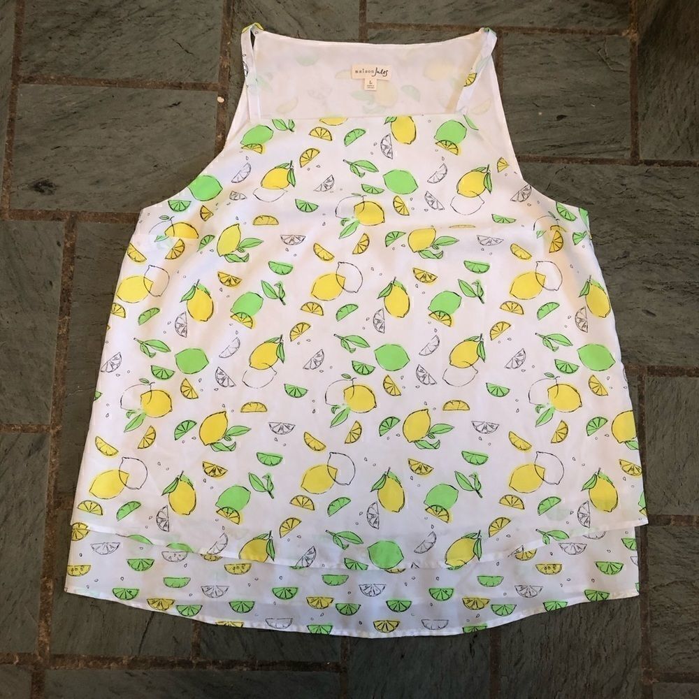 Maison Jules Lemon Lime Print Tank Top